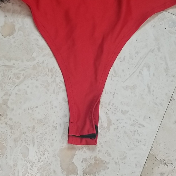 Fashion Nova Red One Piece Swim Large - Picture 3 of 5